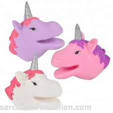 Novelty Treasures Enchanted Set of 3 Unicorn Hand Puppets Party Favor Supplies B074S2D31H